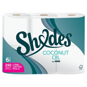 ASDA Shades by  Coconut Oil 6 Long-Lasting Rolls