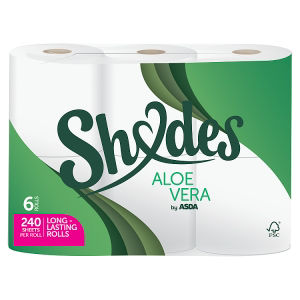 Shades by ASDA 6 Aloe Vera Rolls