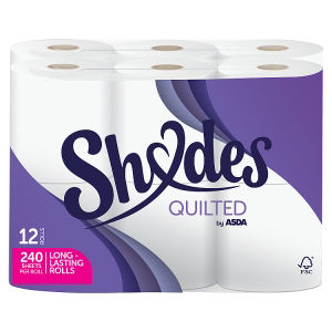 Shades by ASDA 12 Quilted Rolls