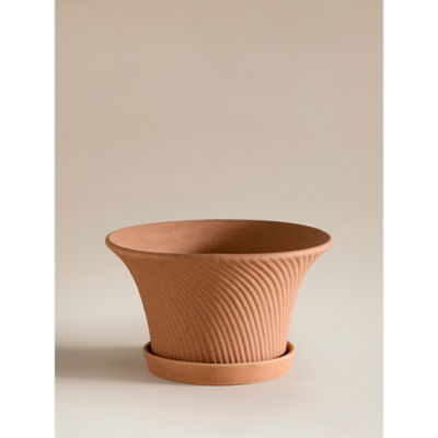 ASDA Coral Fluted Ceramic Planter
