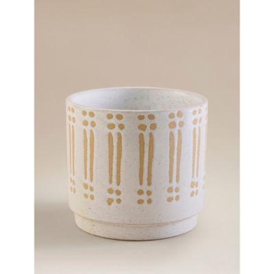 ASDA Cream Glazed Ceramic Planter