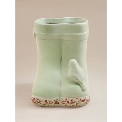 ASDA Green Ceramic Welly Planter