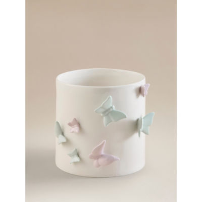 ASDA White Ceramic Butterfly Planter