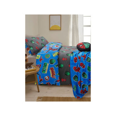 ASDA Marvel Hulk Blue Reversible Duvet Set Double