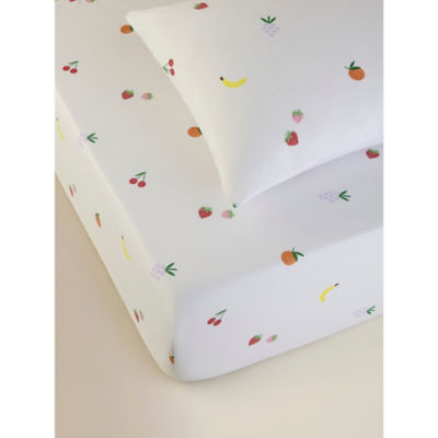 ASDA Mixed Fruits Single Fitted Sheet & Pillowcase Set Single