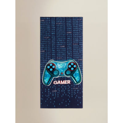 ASDA Navy Gaming Printed Beach Towel