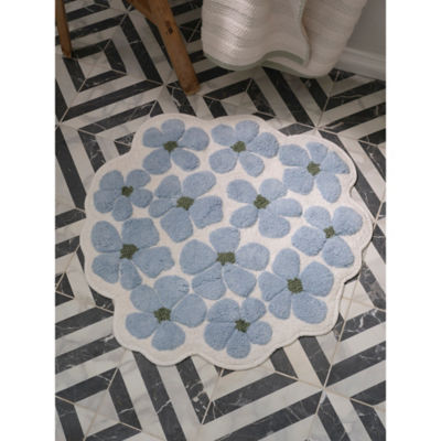 ASDA Stacey Solomon Blue Hydrangea Cotton Bath Mat