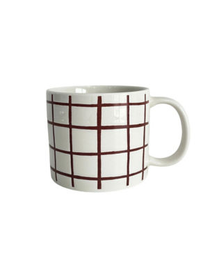 ASDA Brown Check Mug