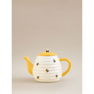 ASDA White Bee Teapot