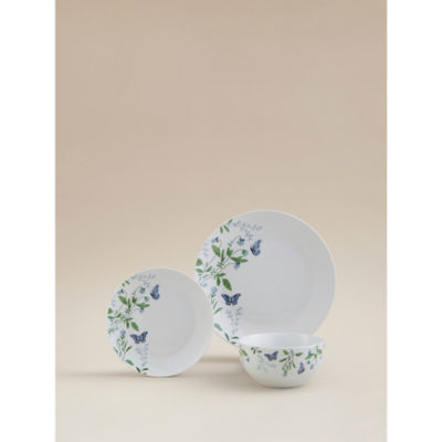 ASDA White Butterfly Dinner Set 12 Piece