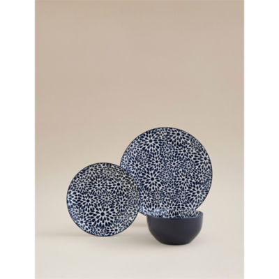 ASDA Blue & White Floral Dinner Set 12 Piece