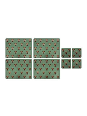 ASDA Highland Cow Placemat & Coaster Set