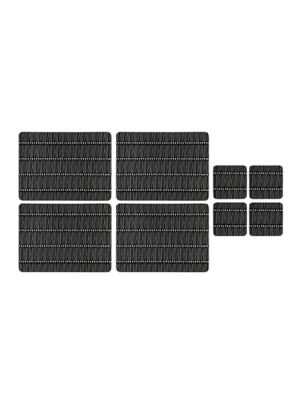 ASDA Black Dash Placemat & Coaster Set