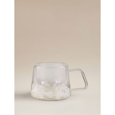 ASDA White Floral Double Wall Mug