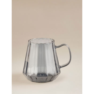 ASDA Grey Angular Smoked Tea Mug