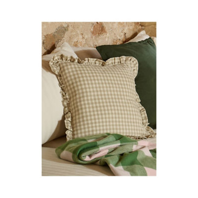 ASDA Gingham Frill Cushion 45x45
