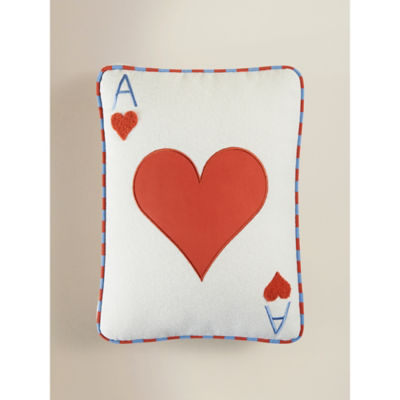 ASDA Red Heart Playing Card-Shaped Cushion 40x50