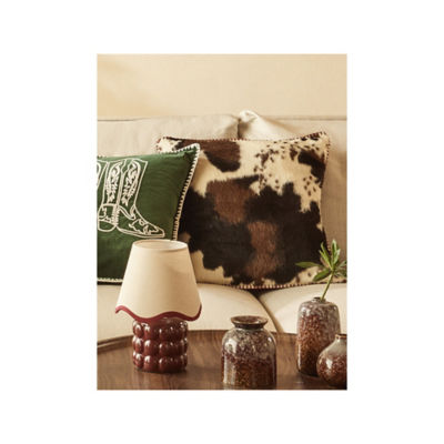 ASDA Brown Cow Print Faux Fur Cushion 45x45