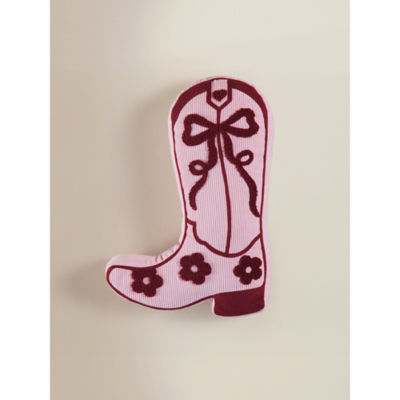 ASDA Pink Cowboy Boot-Shaped Cushion 40x30
