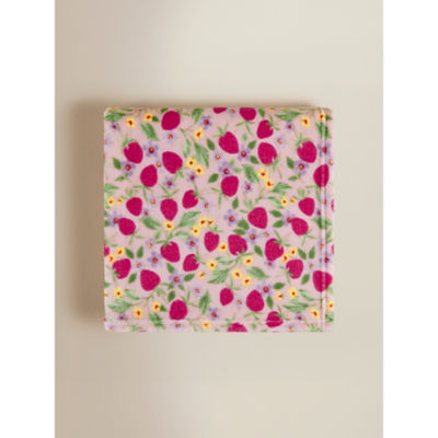 ASDA Pink Strawberry Super Soft Throw 120x150