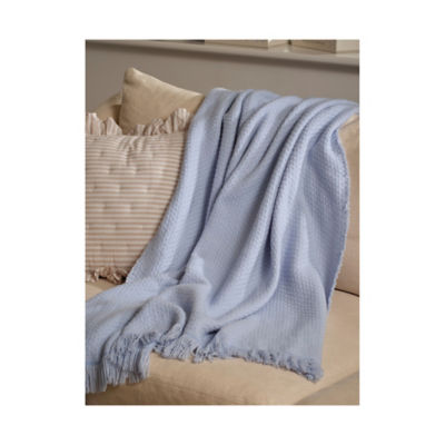 ASDA Stacey Solomon Blue Herringbone Throw – 150 x 120cm