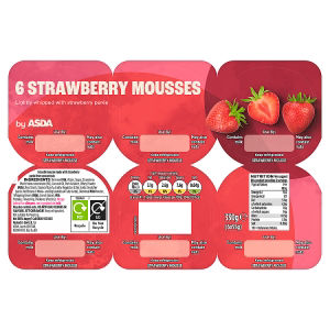ASDA Strawberry Mousses 6 x 55g (330g)