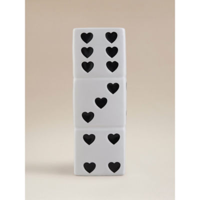 ASDA Black & White Dice Vase