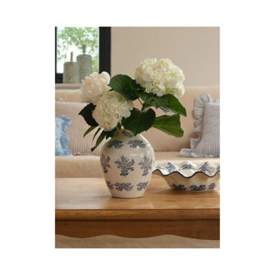 ASDA Stacey Solomon Blue & White Vintage Etched Flower Vase