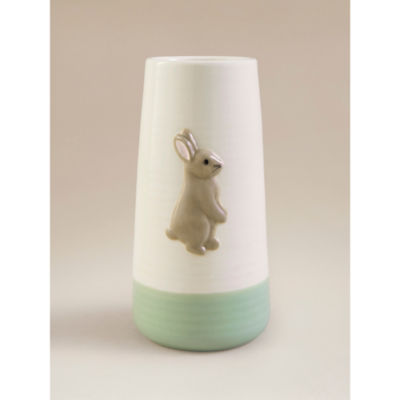 ASDA Beige Ceramic Bud Vase With Bunny Detail