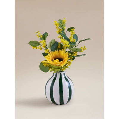 ASDA Green Artificial Sunflower In Ceramic Pot