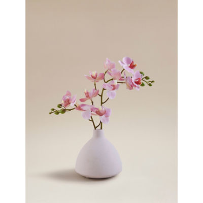 ASDA Pink Artificial Orchids in Stripe Vase