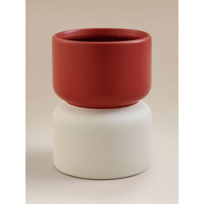 ASDA Red Two Tone Planter & Stand