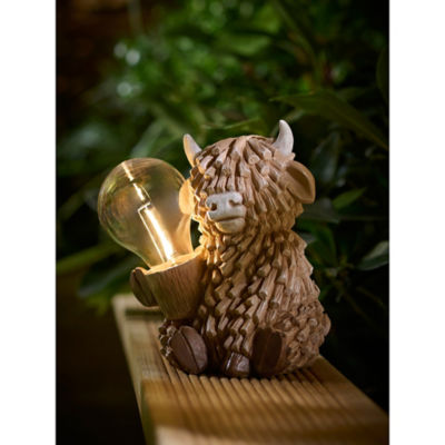 ASDA Brown Highland Cow Solar Light