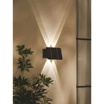 ASDA Black Up & Down Solar Wall Light