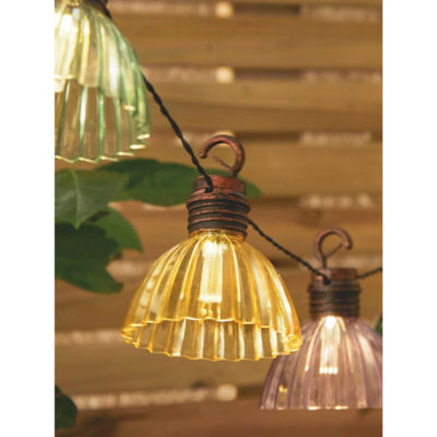 ASDA Ribbed Lampshade Solar String Lights