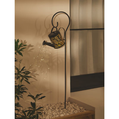 ASDA Black Watering Can Solar Stake Light