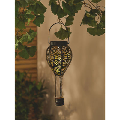 ASDA Black Metal Hot Air Balloon Solar Light