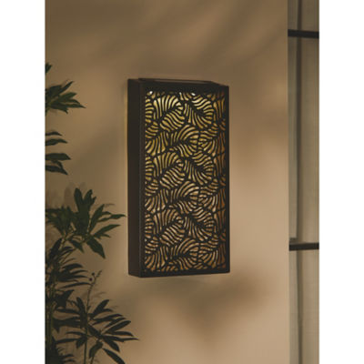 ASDA Black Leaf Wall Panel Solar Light