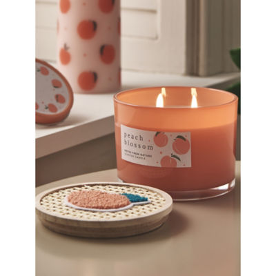 ASDA Peach Blossom Wooden Lid Candle