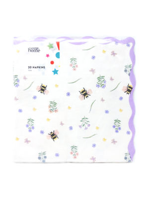 ASDA Floral Bee Napkins 20pk