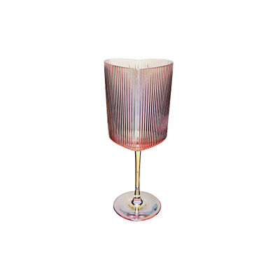 ASDA Pink Iridescent Heart Wine Glasses - Set of 4