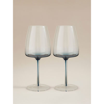 ASDA Blue Wine Glass 2pk