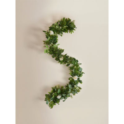 ASDA Topiary White Rose Garland