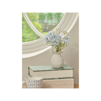 ASDA Stacey Solomon Small Blue Artificial Floral in Cream Vase