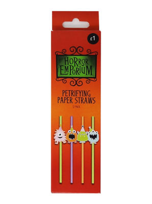 Halloween 12 Pack Kids Paper Straws - ASDA Groceries