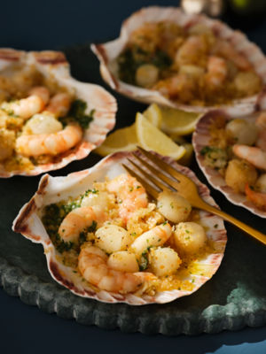 Exceptional by  King Prawn & Scallop Seafood Shells 374g