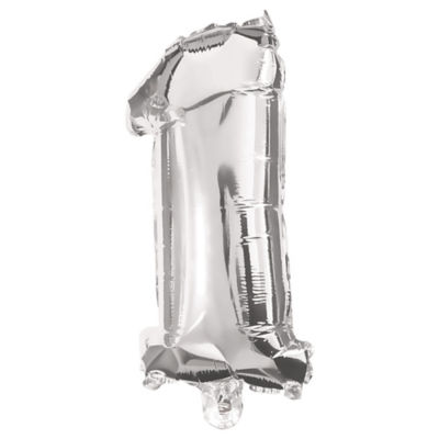 George Silver 95Cm Number Helium Balloon No 1