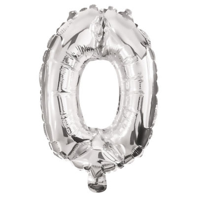 George Silver 95Cm Number Helium Balloon No 0