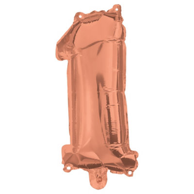George Rose Gold 95Cm Number Helium Balloon No 1