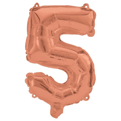 George Rose Gold 95Cm Number Helium Balloon No 5